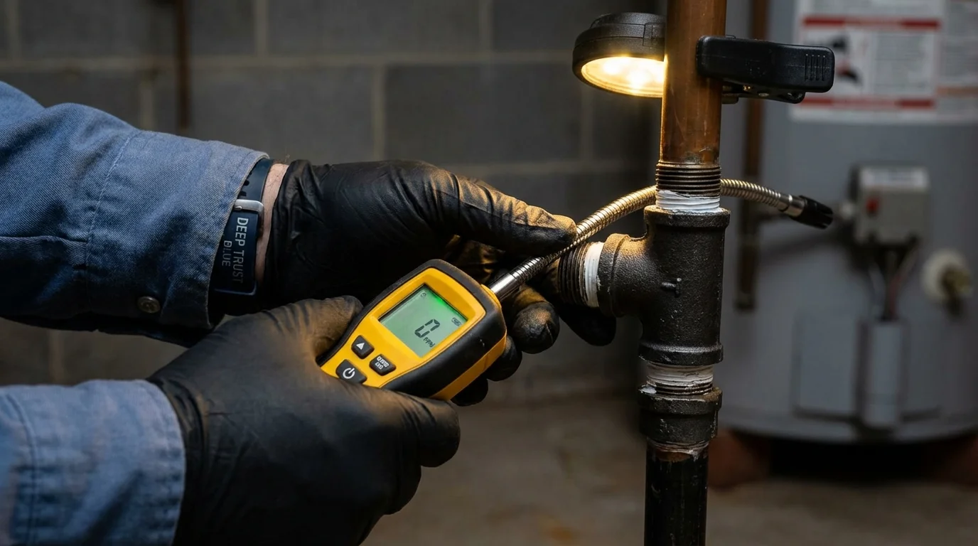 Gas leak detection with electronic sniffer by Johns Plumbing LLC in North Miami Beach
