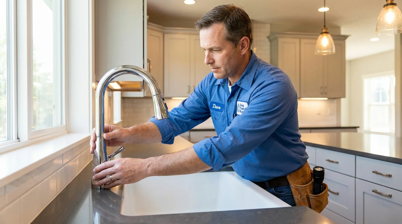 Kitchen faucet installation by Johns Plumbing LLC in North Miami Beach