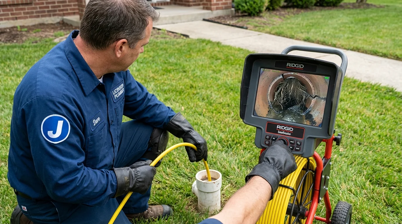 Sewer camera inspection being performed by Johns Plumbing LLC in North Miami Beach